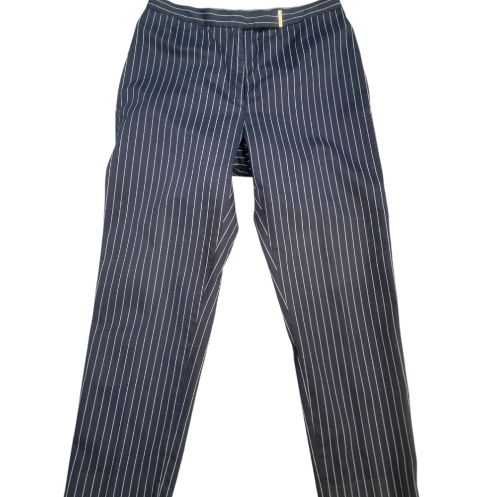 Lauren Ralph Lauren Navy Pinstripe Dress Pants Career Academia Business 10